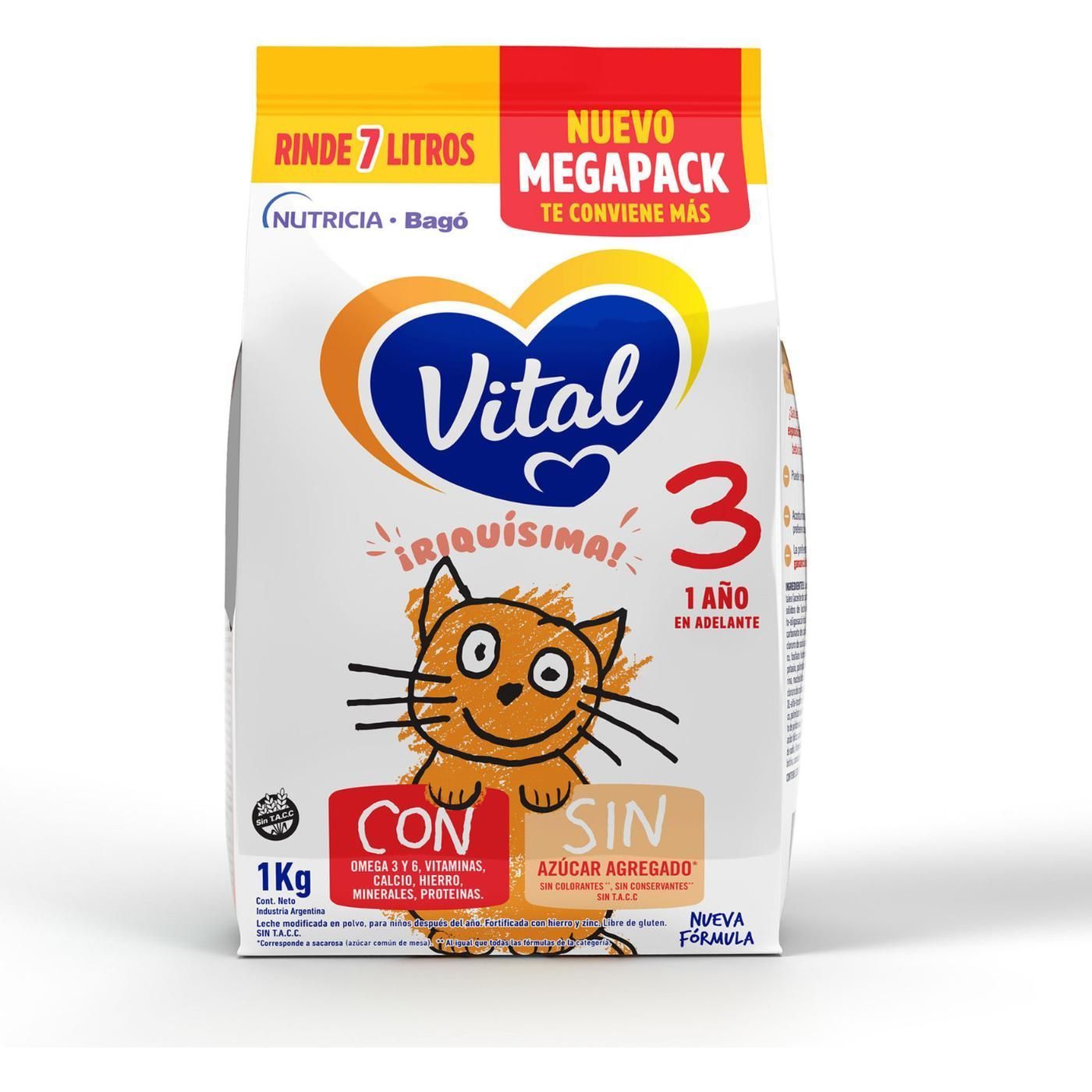 Leche Vital Infantil Etapa 3 Megapack 1 kg